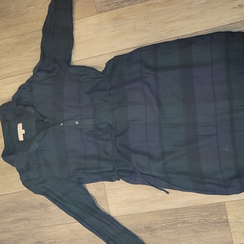 LOFT Plaid Shirt Dress